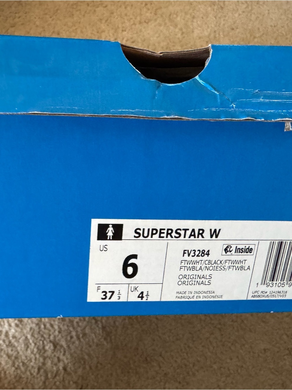 adidas women Superstar foundation Sneakers - White & Black with Gold Logo - Picture 10 of 11